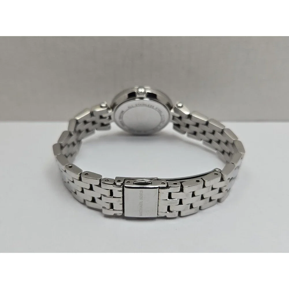 Michael Kors Mini Darci MK3294 Womens Silver Crystal Bezel 26mm New Battery